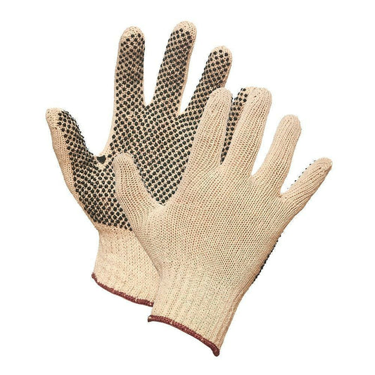 Gants Forcefield en tricot de polyester avec paume à pois en PVC - Taille M - Lot de 12