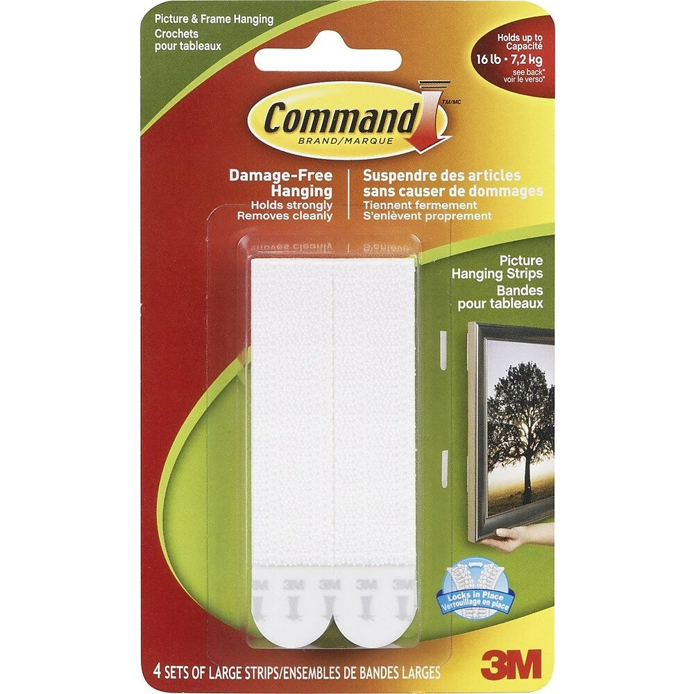 Command Picture Hanging Strips - Large - White - 4 Pack