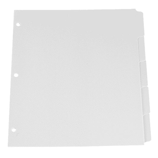 Intercalaires Oxford à onglets unis - 5 onglets - Format lettre - Blanc