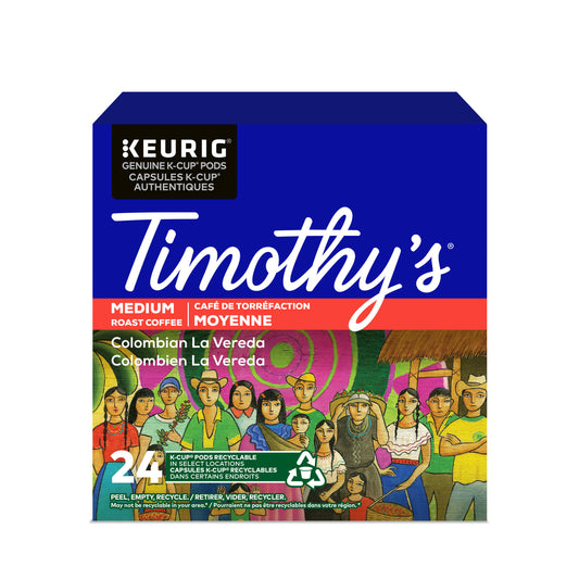 Timothy's Colombian La Vereda K-Cup Pods - 24 Pack