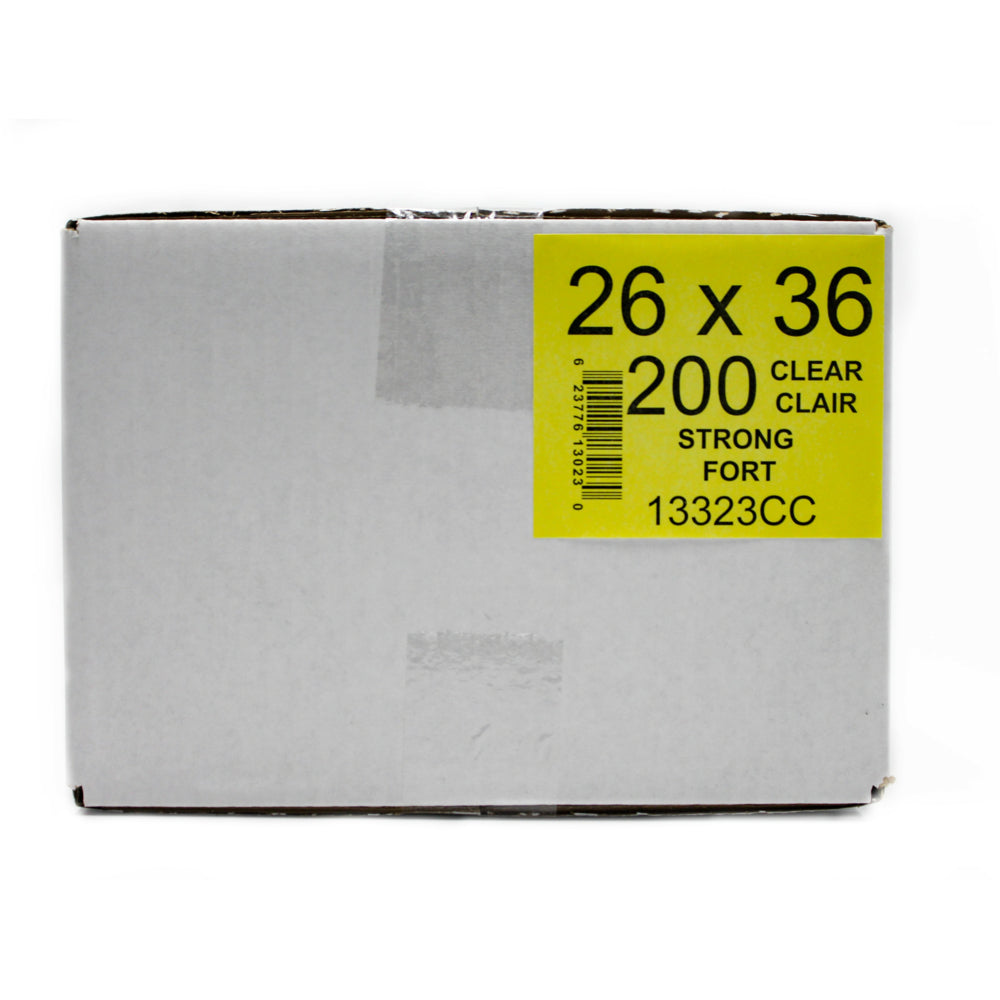 ECO II Garbage Bags - 26" x 36" Strong - Clear Clear - 200 pack (13323CC)
