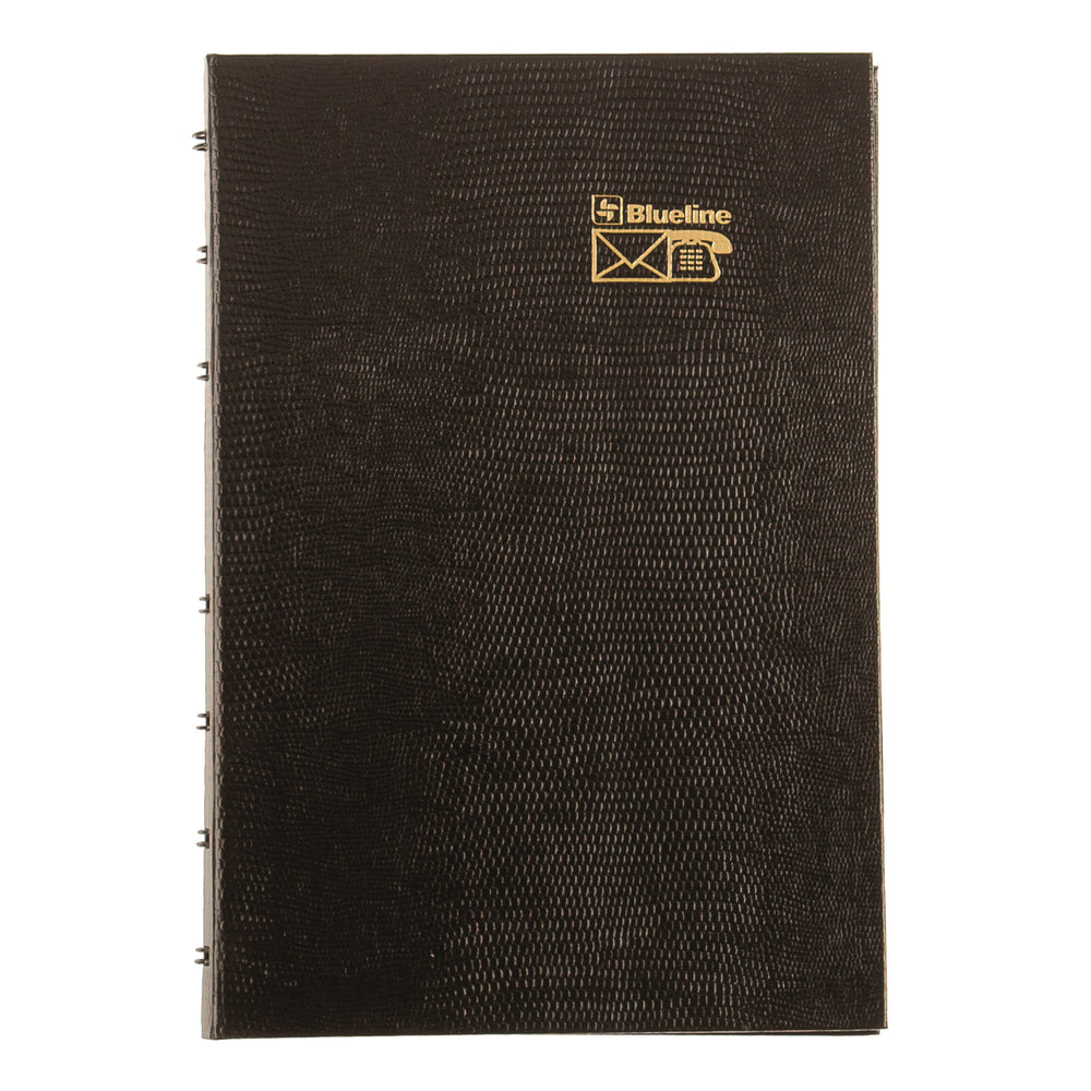 Blueline NotePro Telephone/Address Book, 8" x 5", Black, Trilingual