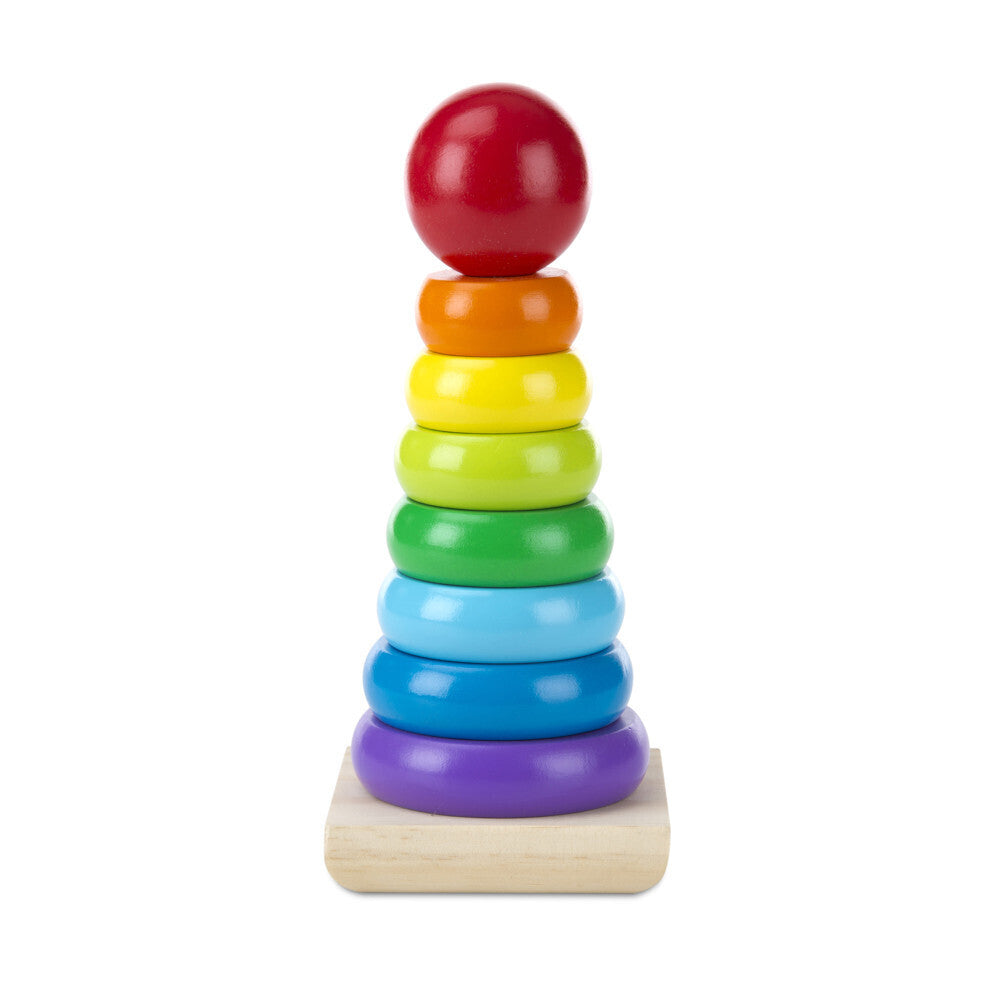 Melissa &amp; Doug Rainbow Stacker Anneau en bois Jouet éducatif