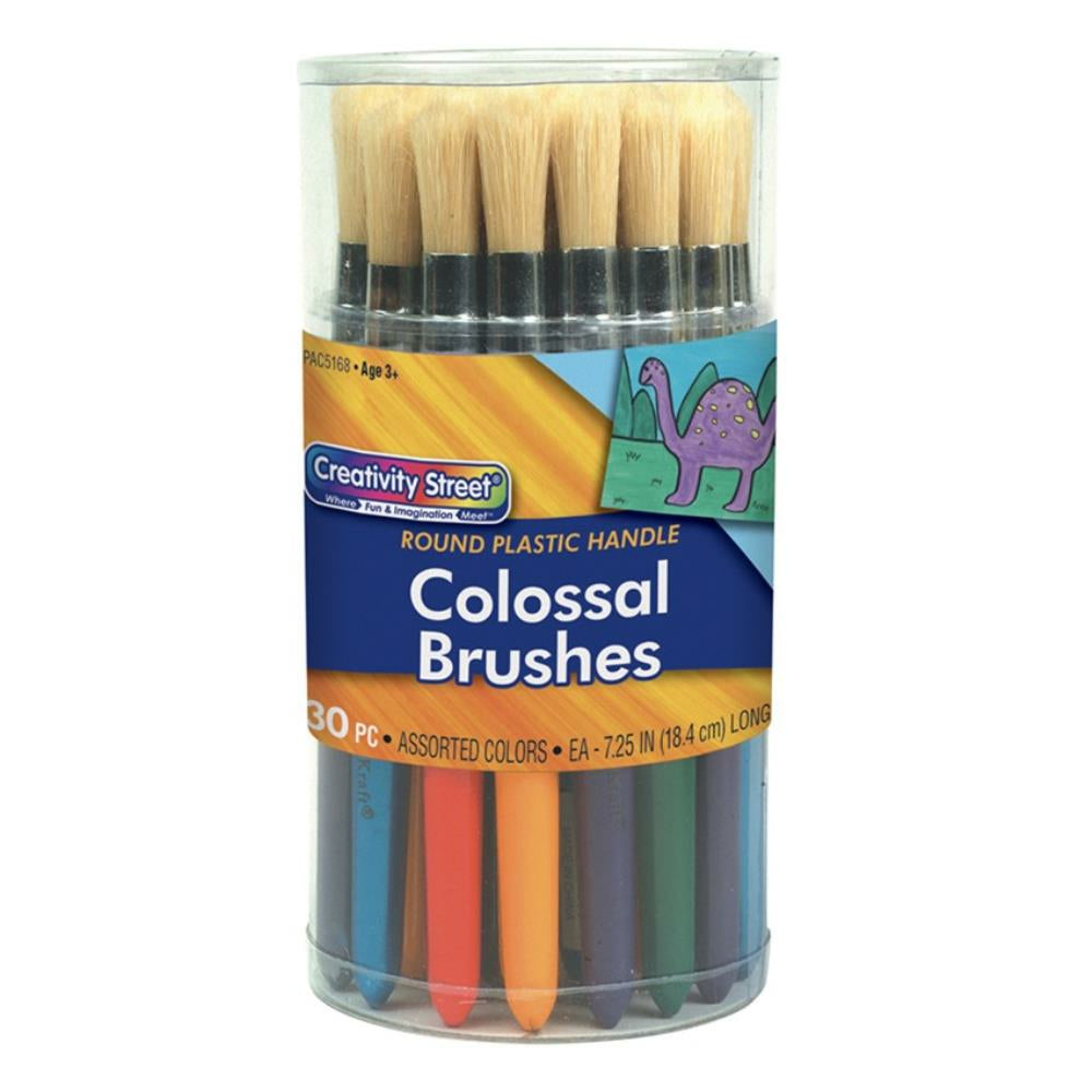 Pinceaux ronds Colossal de Creativity Street, 30 pièces par pot