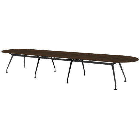 Heartwood HDL Innovations Upscale 14 Person Racetrack Boardoom Table - Evening Zen Black