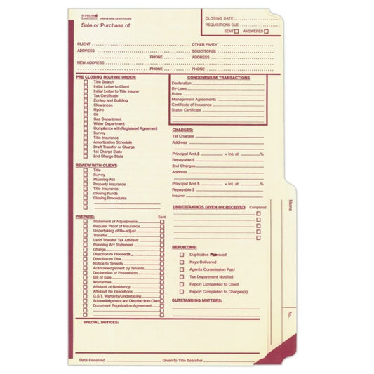 Chemises de classement immobilières Supreme, 100/boîte