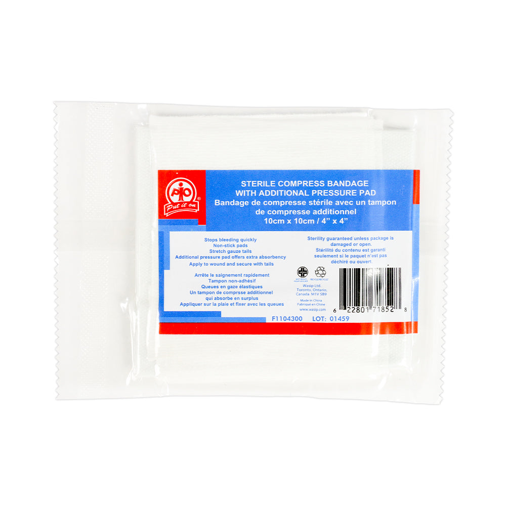 Pansement anti-guêpes - Triple tampon - 10 x 10 cm