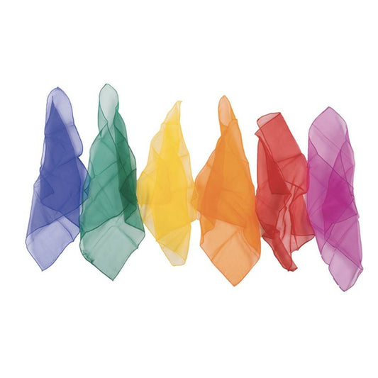 Activity Scarves, 16"x16", Assorted Colours, 6 /Set