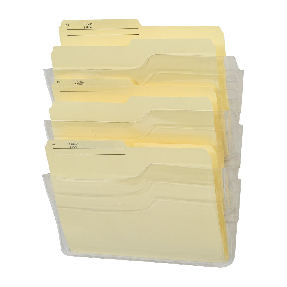 Classeurs muraux incassables Staples - Format lettre - Transparents - Paquet de 3