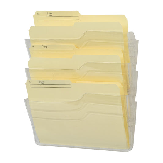 Staples Unbreakable Wall Files - Letter Size - Clear - 3 Pack