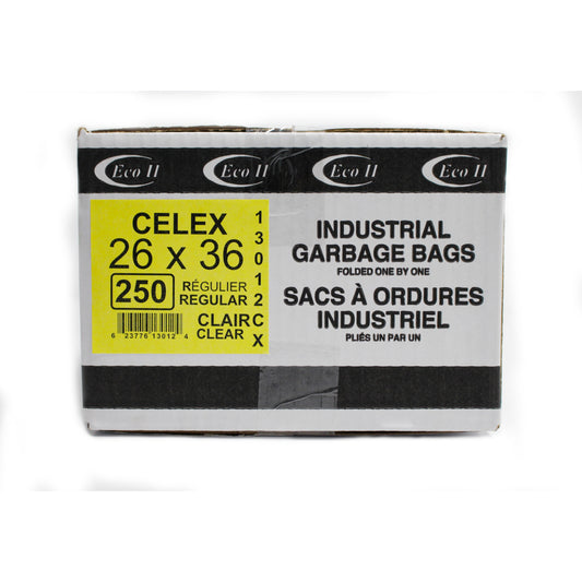 Eco II Garbage Bags -26"x 36" -  Regular - Clear Tint -  250 Pack