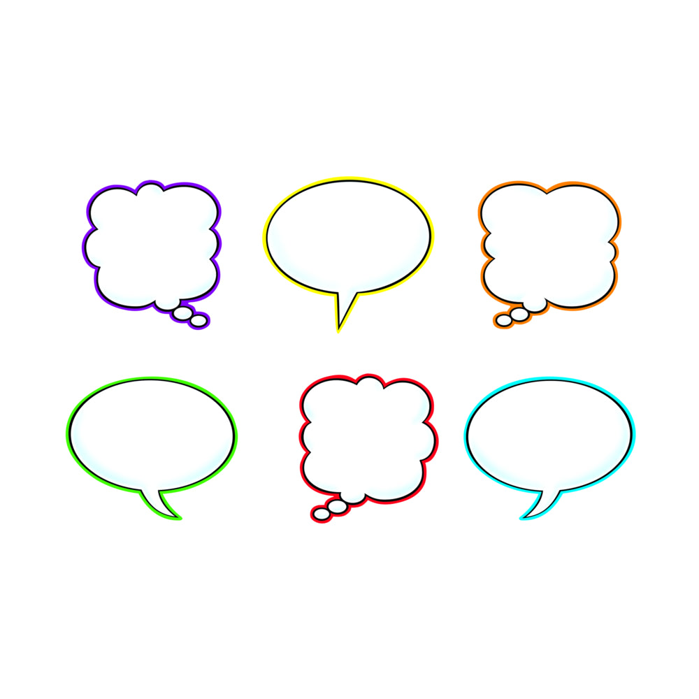 TREND Enterprises Speech Balloons Classic Accents Variety Pieces - 5.5" tall - 36 Pieces