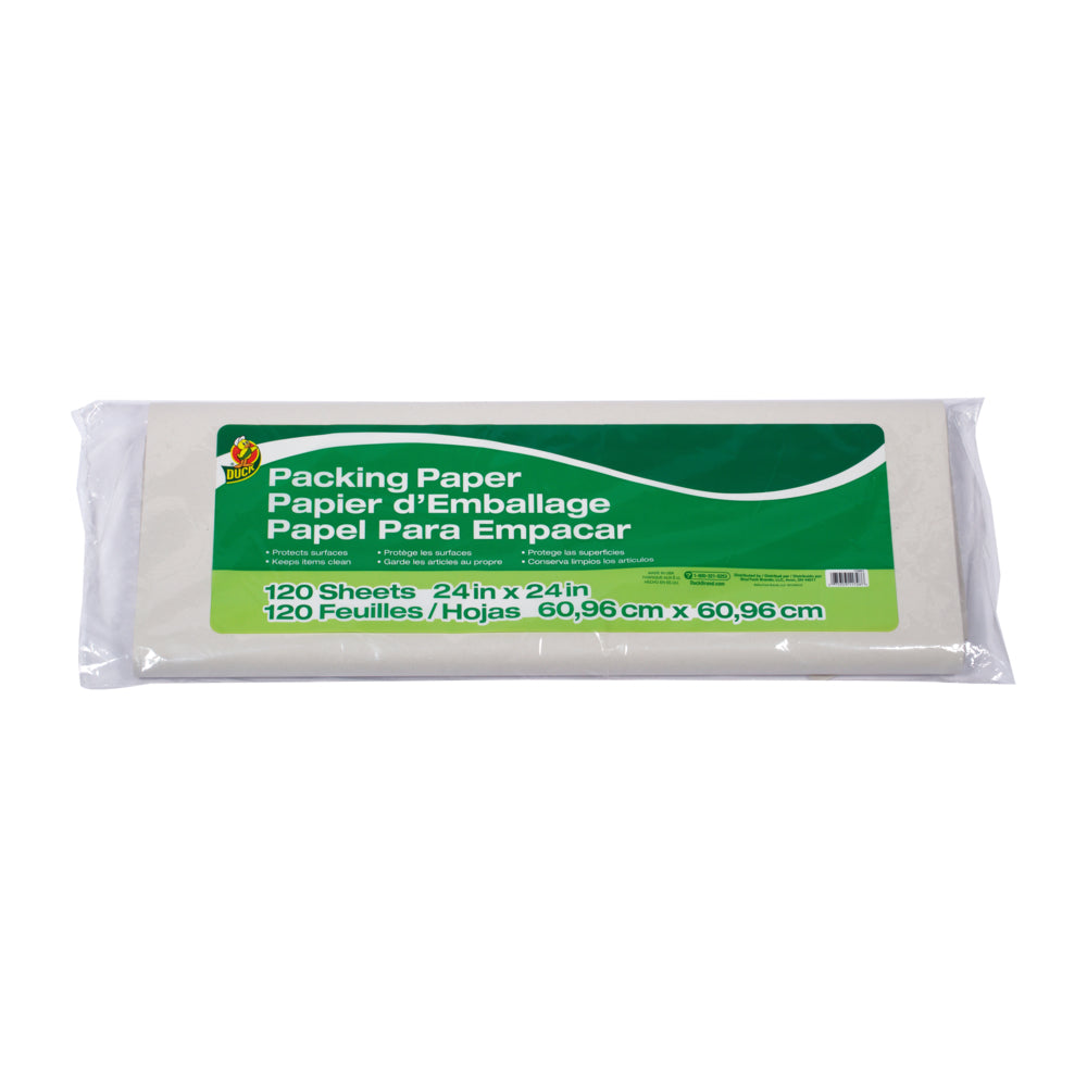 Papier d'emballage canard, 61 x 61 cm, blanc