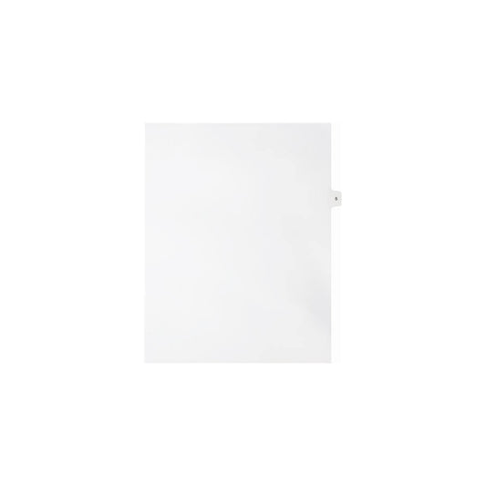 Onglets numériques Sterling, n° 5, blancs, format lettre, coupe 1/15, paquet de 25
