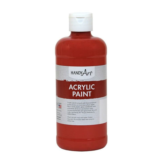 Handy Art Acrylic Paint, Vermilion, 473ml.