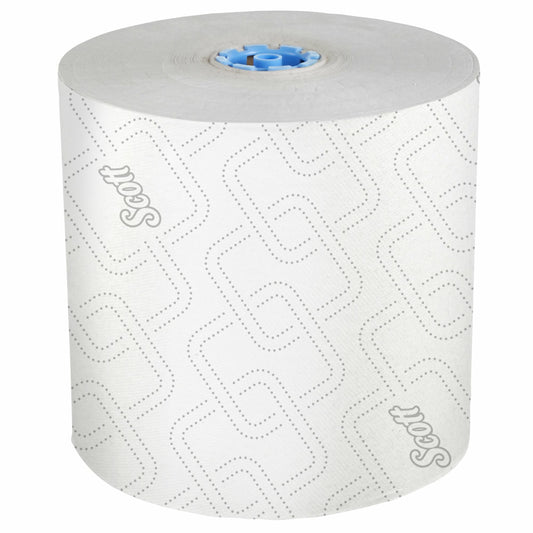 Scott Pro High-Capacity Hard Roll Towels - with Elevated Design and Absorbency Pockets - for Blue Core Dispensers - White - 6 Pack