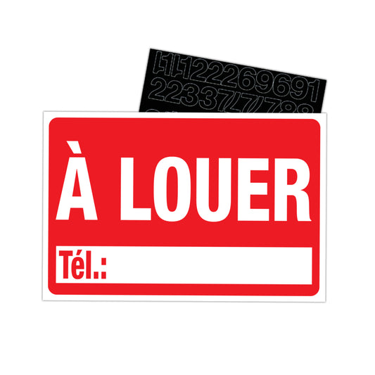 Ensemble de panneaux de signalisation - A Louer - 8" x 12"