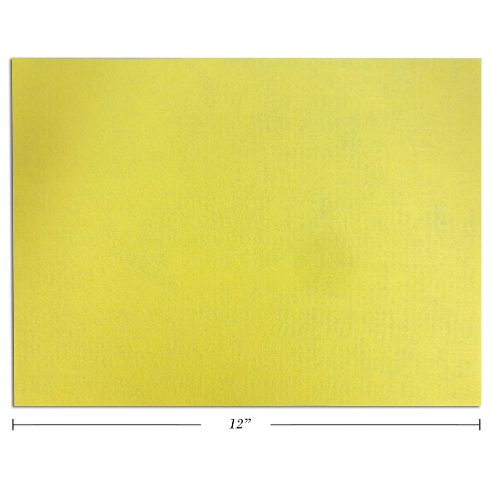 Selectum Felt Sheets - 9"W x 12"L - Yellow - 10 Pack