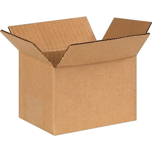 Boîte d'expédition en carton ondulé Staples - 15,2 cm (L) x 10,2 cm (l) x 10,2 cm (H) - Kraft - Paquet de 25