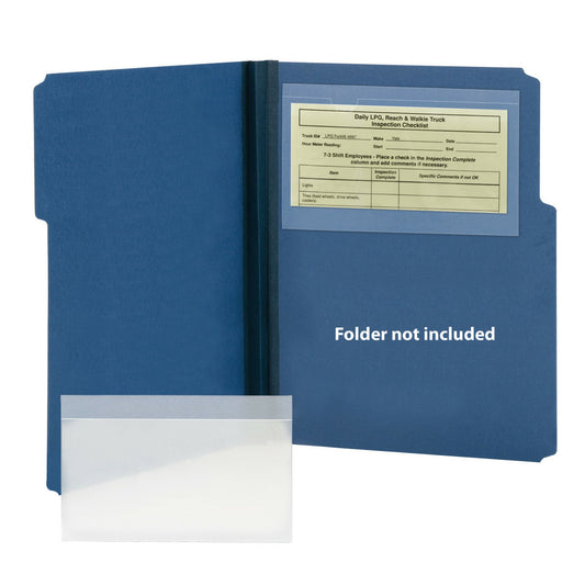 Pochettes autocollantes Smead en polyéthylène - Format document - 23 cm (L) x 14 cm (H) - Transparentes - Paquet de 100