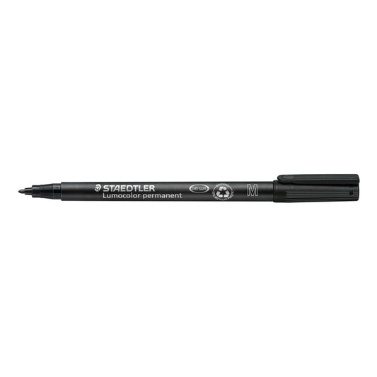 Marqueur permanent Staedtler Lumocolor Dry-Safe - Pointe moyenne - Noir