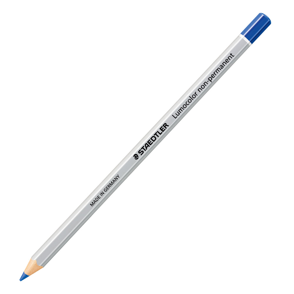 Crayon Staedtler Lumocolor Omnichrom non permanent toutes surfaces - Bleu