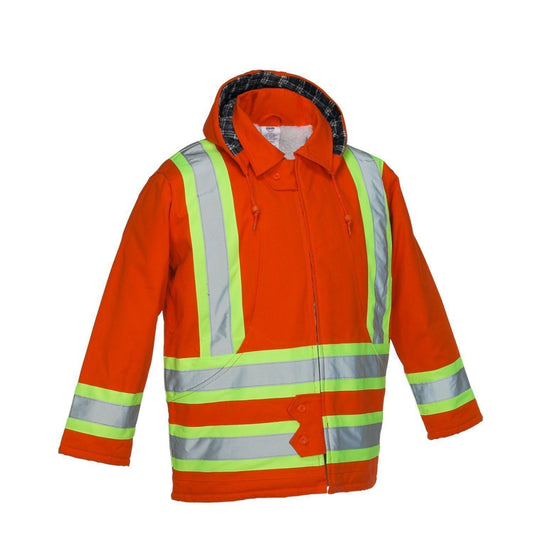 Parka Forcefield en toile de coton haute visibilité - Orange - XL