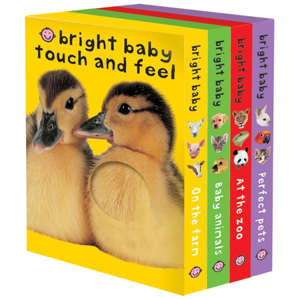 Coffret de livres cartonnés Priddy Books Bright Baby Touch &amp; Feel