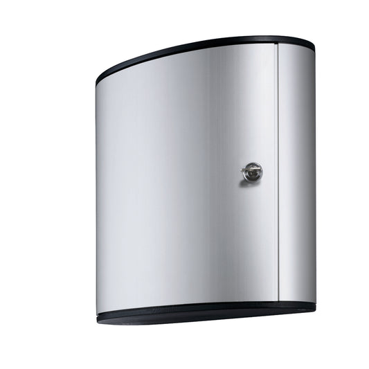 Durable Brushed Aluminum Key Cabinet with Key Lock - 54 Key - Silver