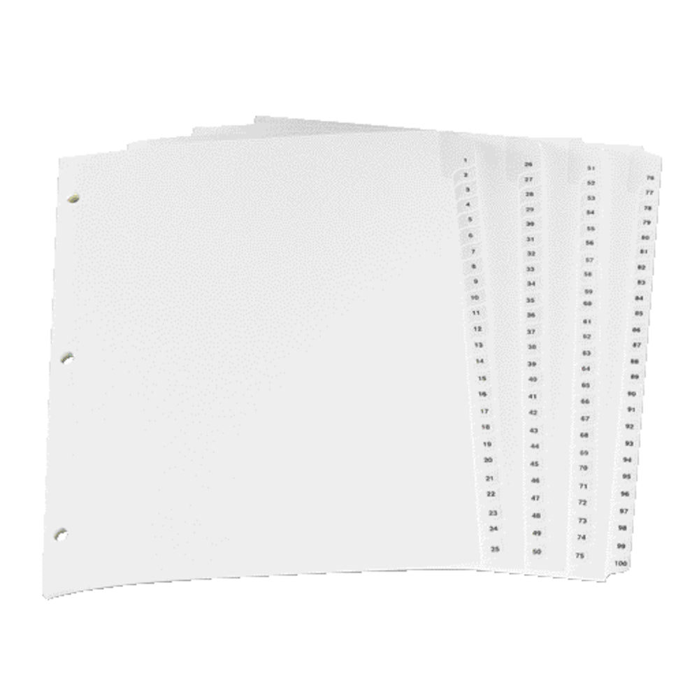 Intercalaires imprimés Oxford Premium - Format lettre - Blanc