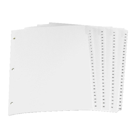 Oxford Premium Printed Tab Dividers - Letter Size - White