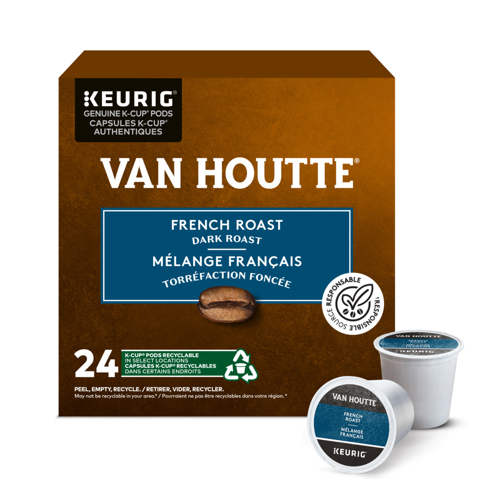 Van Houtte French Roast - Dark Roast - K-Cup Coffee Pods - 24 Pack