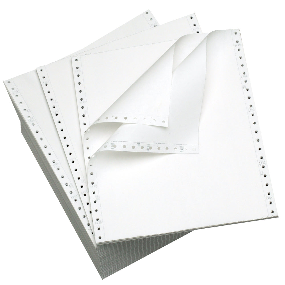 Papier pour formulaires continus Domtar – 15 lb - 9,5" x 11" - 3 épaisseurs - Vierge - 1200 feuilles