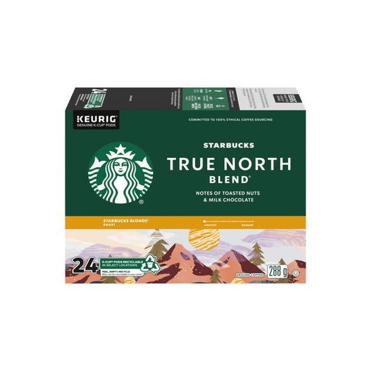 Starbucks True North Blend Coffee K-Cup Pods - 24 Pack