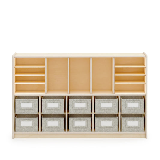 Étagères Guidecraft EdQ Essentials de 30 po et unité de rangement à 10 bacs - Naturel