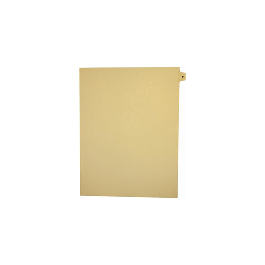 Onglets Sterling Alpha Singles, lettre P, chamois, format lettre, coupe 1/15e, paquet de 25