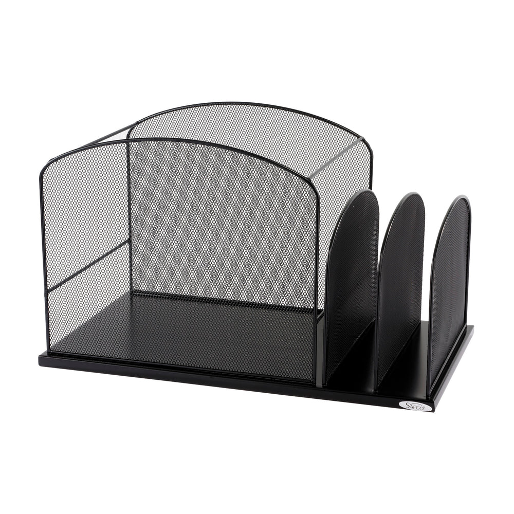 Organiseur Safco Onyx en maille d'acier à 3 compartiments - Noir