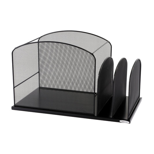Organiseur Safco Onyx en maille d'acier à 3 compartiments - Noir