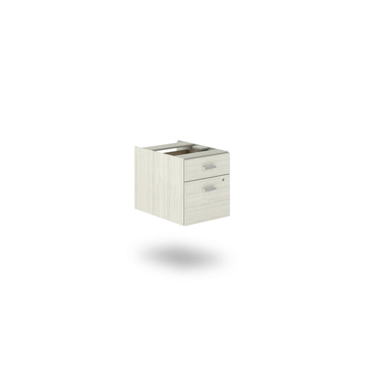 Offices to Go Newland Hanging Desk Pedestal with 1 Box 1 File - White Chocolate