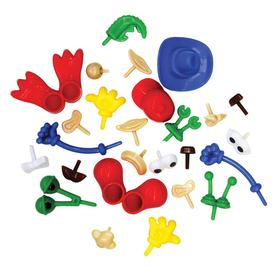 Creativity Street Modeling Dough & Clay Body Parts & Accessories, Assorted Shapes, Colors & Sizes, 26/pkg.