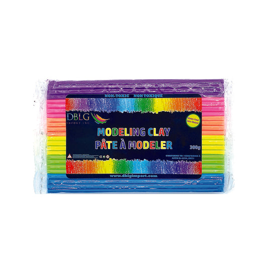 DBLG Imports Modelin g Clay - 300 g - 6 Assorted Neon colors