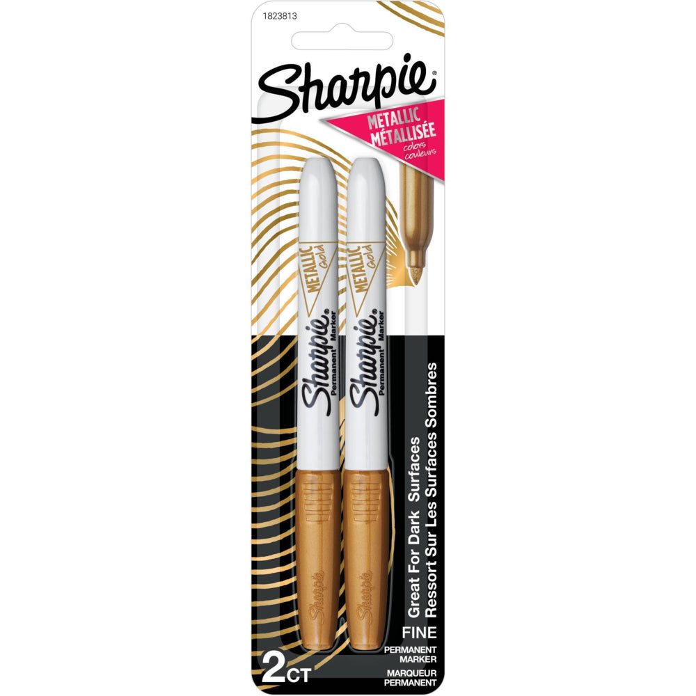 Sharpie Metallic Markers - Fine Tip - Gold - 2 Pack