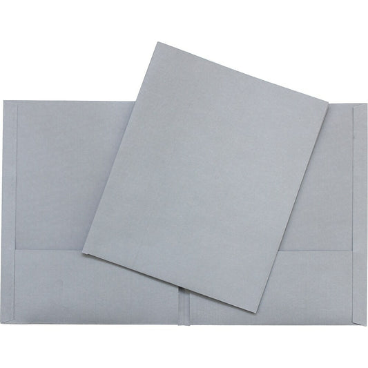 Portefeuille à deux poches Hilroy - Format lettre - Gris