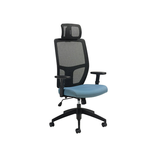 Global Format Rotary High Back Synchro-Tilter Chair with Adjustable Headrest - Terrace Shadow