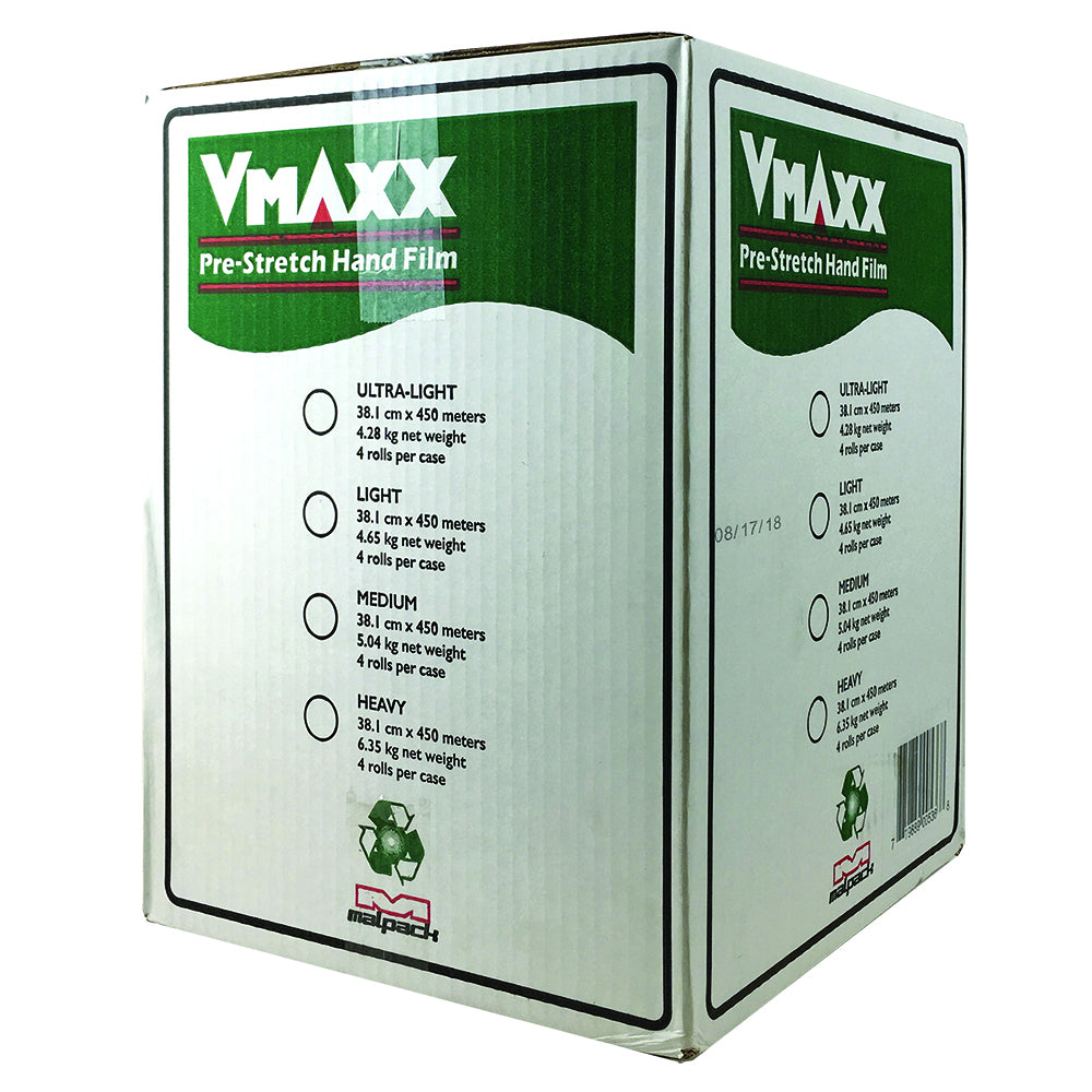 Bande de protection pré-étirable Malpack Vmaxx Max - 15" x 1476' - Standard - Paquet de 4