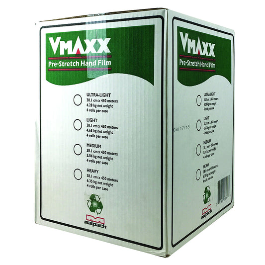 Bande de protection pré-étirable Malpack Vmaxx Max - 15" x 1476' - Standard - Paquet de 4