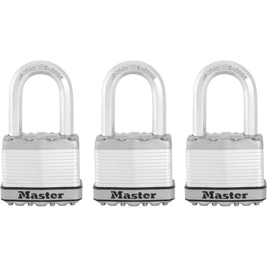 Cadenas Master Lock en acier laminé de 51 mm de large - Lot de 3