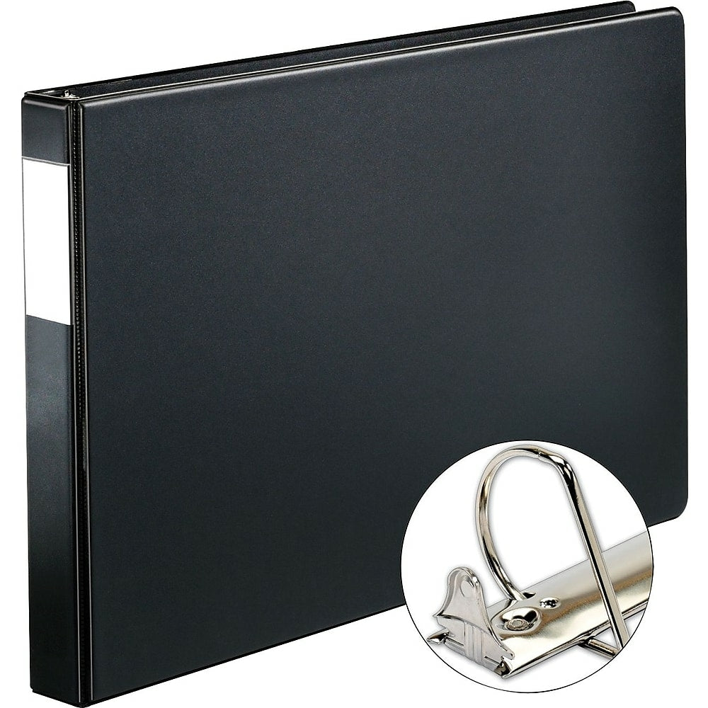 XtraLife 11" x 17" Slant-D Ring Binder, 1", Black