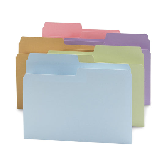 Chemises Smead SuperTab - Couleurs assorties - Format lettre - Paquet de 100