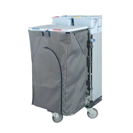 Sac à déchets/linge de rechange Vileda avec fermeture éclair - 120 L - Gris